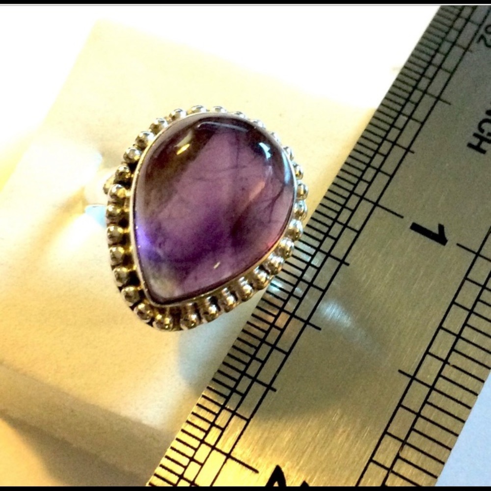 AMETHYST STATEMENT RING - Picture 2 of 5